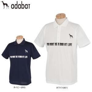 アダバット メンズ リゾートモチーフ バックプリント 半袖 ポロシャツ 082-12571 2021年モデル ゴルフウェア 春夏モデル 50％OFF 特価 有賀園ゴルフ