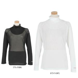 マリクレール レディース ロゴプリント メッシュ切替 ストレッチ 長袖 ハイネック インナーシャツ 713-9835 ゴルフウェア 春夏モデル 50％OFF 特価｜有賀園ゴルフテラス アウトレット