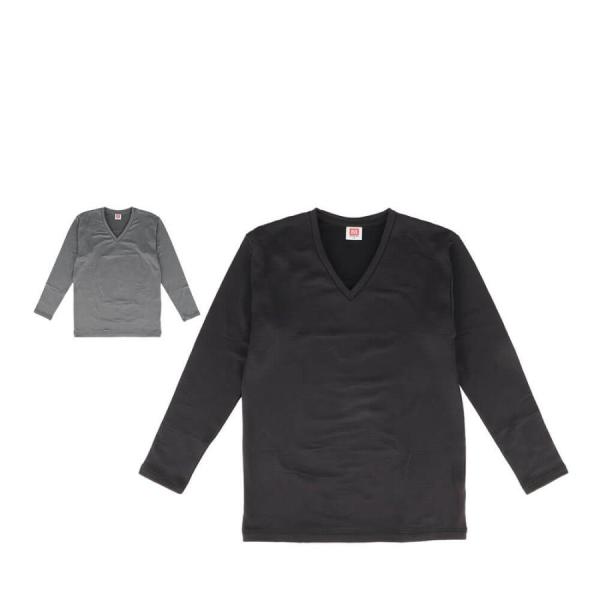 B.V.D. メンズ 瞬暖 Vネック長袖Tシャツ GR098BPS