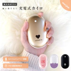 名入れ 充電式カイロ 楕円 カイロ 充電式 おしゃれ モバイルバッテリー