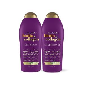 OGX サロンサイズ ビオチン＆コラーゲン シャンプー・コンディショナー 各750ml Biotin &amp; Collagen Salon Size Shampoo Conditioner 25.4oz オーガニクス