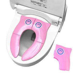 子供用 便座シート 補助便座 おまるシート 携帯トイレ トイレトレーニング 折りたたみ ピンク PST-004 Pstyle.