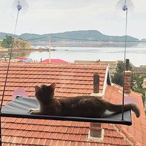 Daskuchi 猫 ハンモック吸盤 猫のハンモック シート ハンモックハンギング ぶら下がっているペットの窓枠のレストシート 猫 はんもっく ケージ