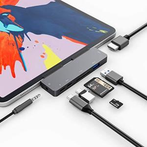 3XI iPad Pro 2020 2018 USB C ハブ 7in1 4K HDMI 出力 60W PD充電 USB3.0 ハブ SD/TFカード