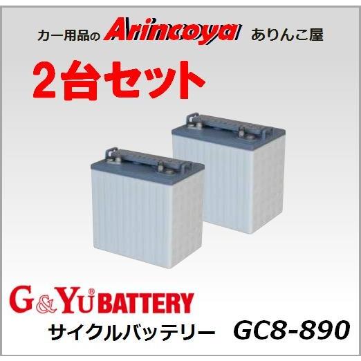 G&amp;Yu ディープサイクルバッテリー 2台セット GC8-890 ( 8V電圧 )