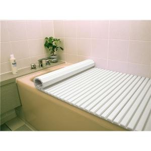 シャッター式風呂ふた/巻きフタ (80cm×160cm用) ホワイト SGマーク認定 日本製