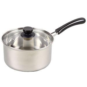 ネオピークス IH対応ステンレスソースパン 18cm ガラス蓋付