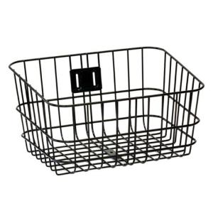 リンエイ 角型ワイヤーバスケット 自転車 日本製 ブラック