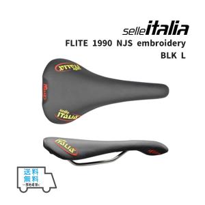 selle ITALIA セライタリア FLITE 1990 NJS embroidery BLK L フライト 1900 フルグレインレザー NJS認定 自転車  一部地域は除く