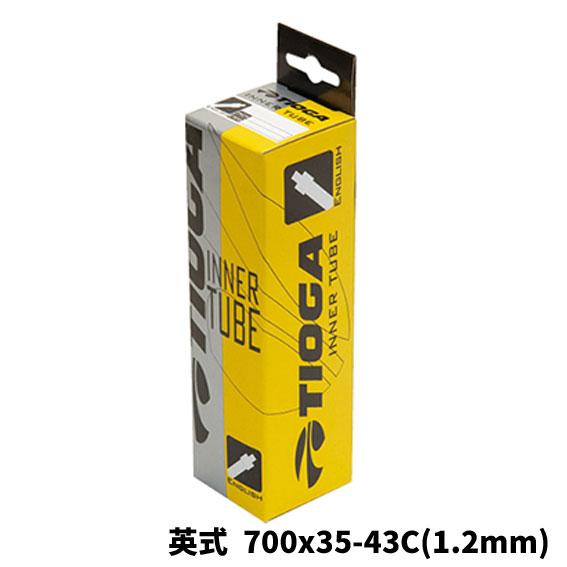 2本セット TIOGA タイオガ インナーチューブ 英式 700x35-43C 厚さ1.2mm バル...