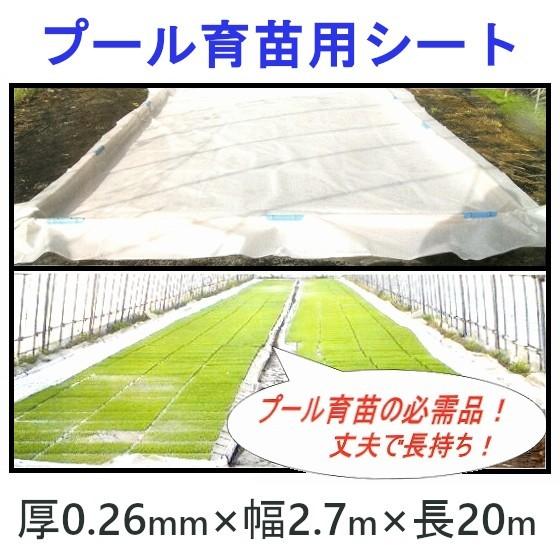 育苗プールシート 厚さ 0.26mm × 幅 2.7m × 長さ 20m 育苗用 プール 育苗シート...