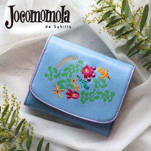 二つ折り財布 刺繍 花 jocomomola ホコモモラ タリファ 5380111 レディース 牛革 本革 動画ありの商品画像