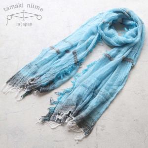 tamaki niime 播州織 ウールコットンショールS roots shawl SMALL 55