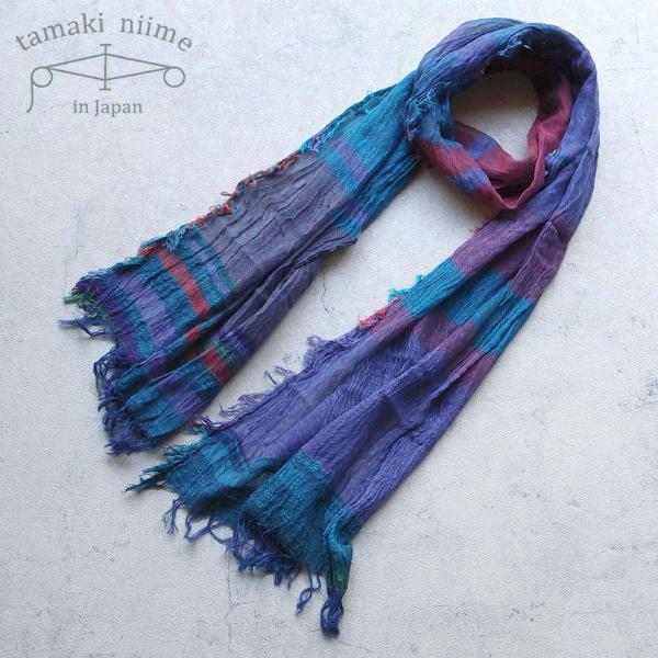 播州織 コットンショールM roots shawl MIDDLE 45×180cm tamaki n...