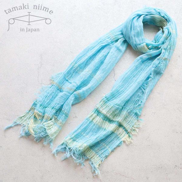 播州織 コットンショールM roots shawl MIDDLE 45×180cm tamaki n...
