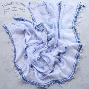 tamaki niime 播州織 コットンショールS roots shawl SMALL 44×118cm