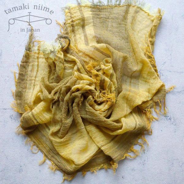 播州織 コットンショールS roots shawl SMALL 44×118cm tamaki ni...