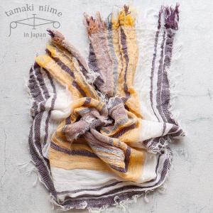 tamaki niime 播州織 コットンショールS roots shawl SMALL 44×118cm