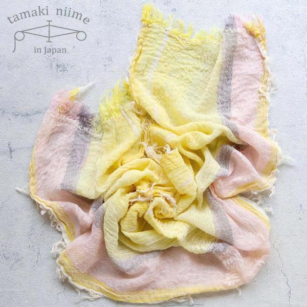 播州織 コットンショールS roots shawl SMALL 44×118cm tamaki ni...