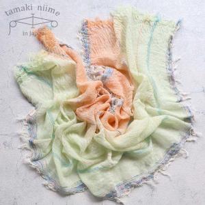 tamaki niime 播州織 コットンショールS roots shawl SMALL 44×118cm