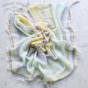 tamaki niime 播州織 コットンショールS roots shawl SMALL 44×118cm