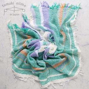 tamaki niime 播州織 コットンショールS roots shawl SMALL 44×118cm