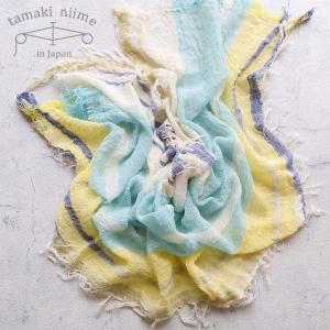 tamaki niime 播州織 コットンショールS roots shawl SMALL 44×118cm