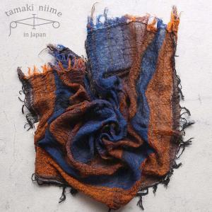 tamaki niime 播州織 コットンショールS roots shawl SMALL 44×118cm