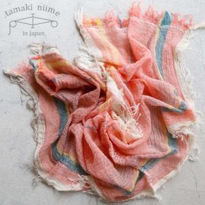 tamaki niime 播州織 コットンショールS roots shawl SMALL 44×118cm