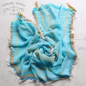 tamaki niime 播州織 コットンショールS roots shawl SMALL 44×118cm