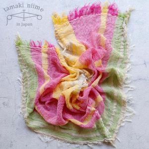 tamaki niime 播州織 コットンショールS roots shawl SMALL 44×118cm