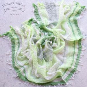 tamaki niime 播州織 コットンショールS roots shawl SMALL 44×118cm