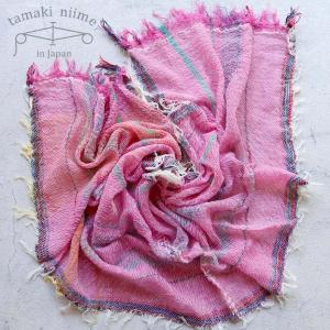 tamaki niime 播州織 コットンショールS roots shawl SMALL 44×118cm