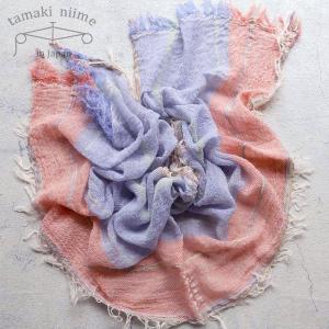 tamaki niime 播州織 コットンショールS roots shawl SMALL 44×118cm