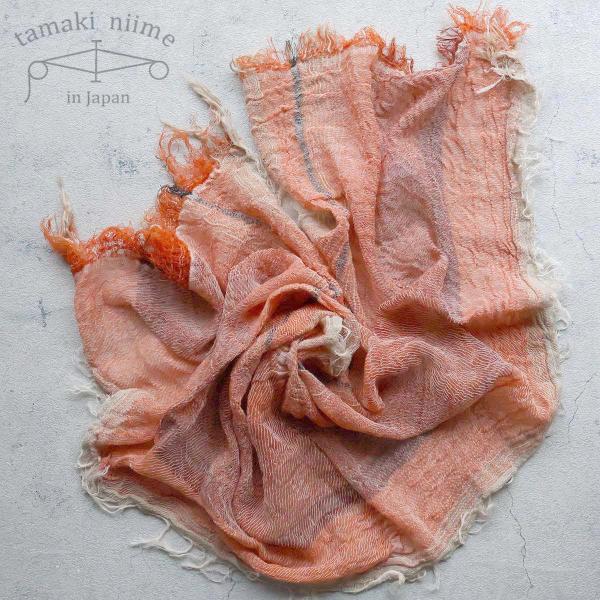 播州織 コットンショールS roots shawl SMALL 44×118cm tamaki ni...