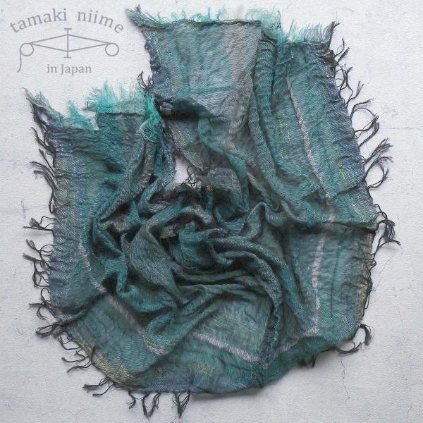 播州織 コットンショールS roots shawl SMALL 44×118cm tamaki ni...