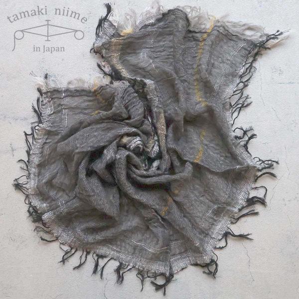 播州織 コットンショールS roots shawl SMALL 44×118cm tamaki ni...
