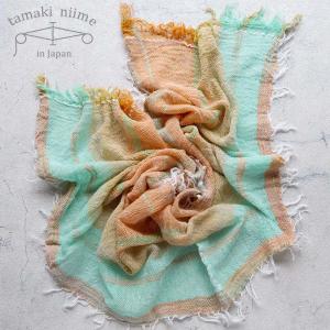 tamaki niime 播州織 コットンショールS roots shawl SMALL 44×118cm