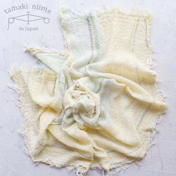 播州織 コットンショールS roots shawl SMALL 44×118cm tamaki ni...