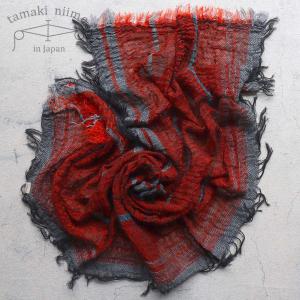 tamaki niime 播州織 ウールコットンショールS roots shawl SMALL 55