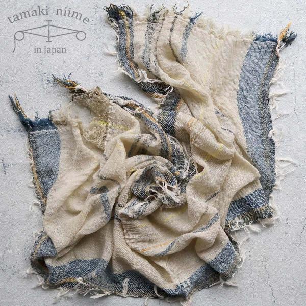 播州織 コットンショールS roots shawl SMALL 44×118cm tamaki ni...