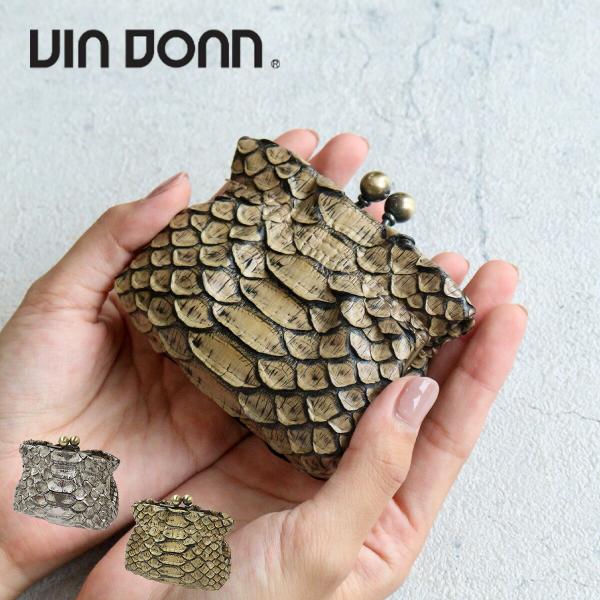VIA DOAN ヴィアドアン Antique python アンティークパイソン がま口小銭入れ ...
