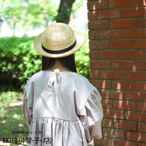 子供用セーラー帽子 麦わら帽子 田中帽子店 Louna(ルナ)ストローハット KID キッズ 52/...