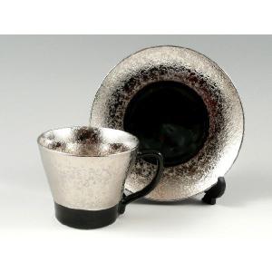 『新品未使用品』有田焼 弥源次窯 金濃黒釉掛分 湯呑 高級金彩 和食器 和食器 有田焼 弥源次窯 金濃黒釉掛分・プラチナ濃黒釉掛分 茶碗・湯呑 睦揃