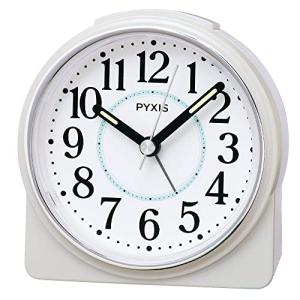 セイコークロックSeiko Clock 目覚まし時計 置き時計 アナログ 白パール 89×86×47mm PYXIS ピクシス NR451W｜Ariys shop