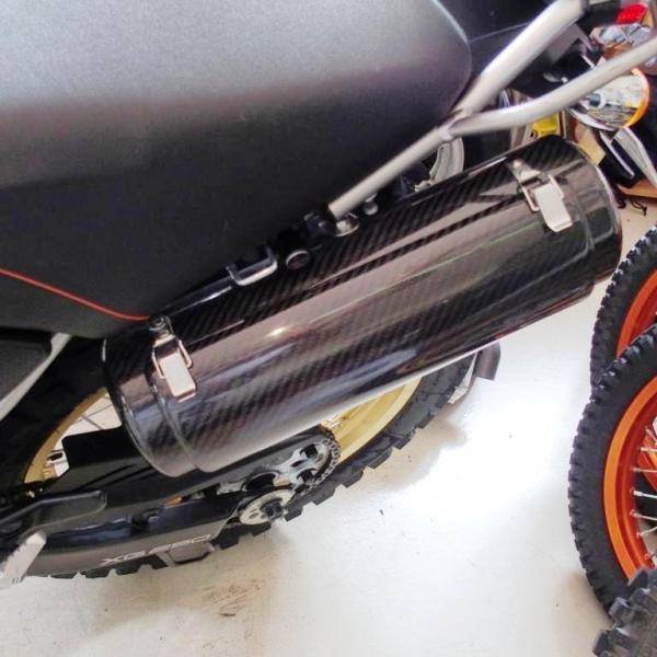 汎用丸形ケース FRP/カーボン柄 蓋付/径115ミリ×長365ミリ