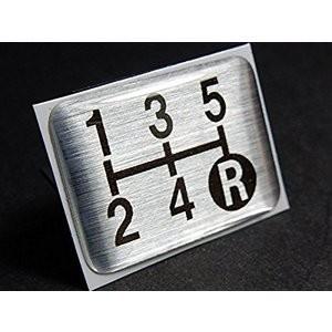 シフトパターン プレート　5速マニュアル車用　シルバークリアドーム仕様　今や貴重なマニュアル車のアピ...