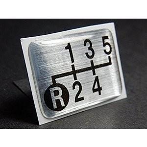 シフトパターン プレート　5速マニュアル車用　シルバークリアドーム仕様　今や貴重なマニュアル車のアピ...