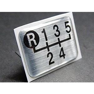 シフトパターン プレート　5速マニュアル車用　シルバークリアドーム仕様　今や貴重なマニュアル車のアピ...