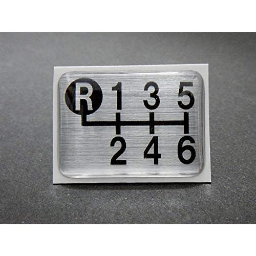 シフトパターン プレート　6速マニュアル車用　クリアドーム仕様　今や貴重なマニュアル車のアピールに！...